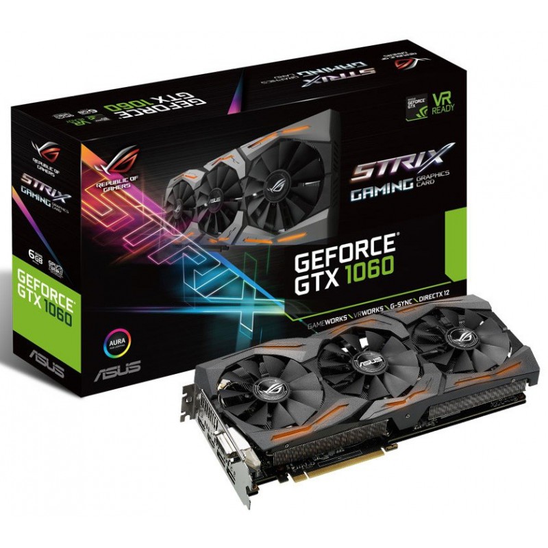 Carte graphique Asus DUAL-GTX1060-O6G GeForce GTX 1060 / 6 Go