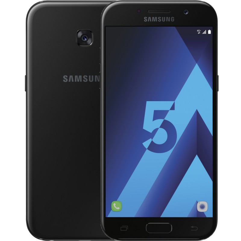 Téléphone Portable Samsung Galaxy A5 2017 / Double SIM / 4G / Noir + Gratuité 60 Dt + SIM Offerte