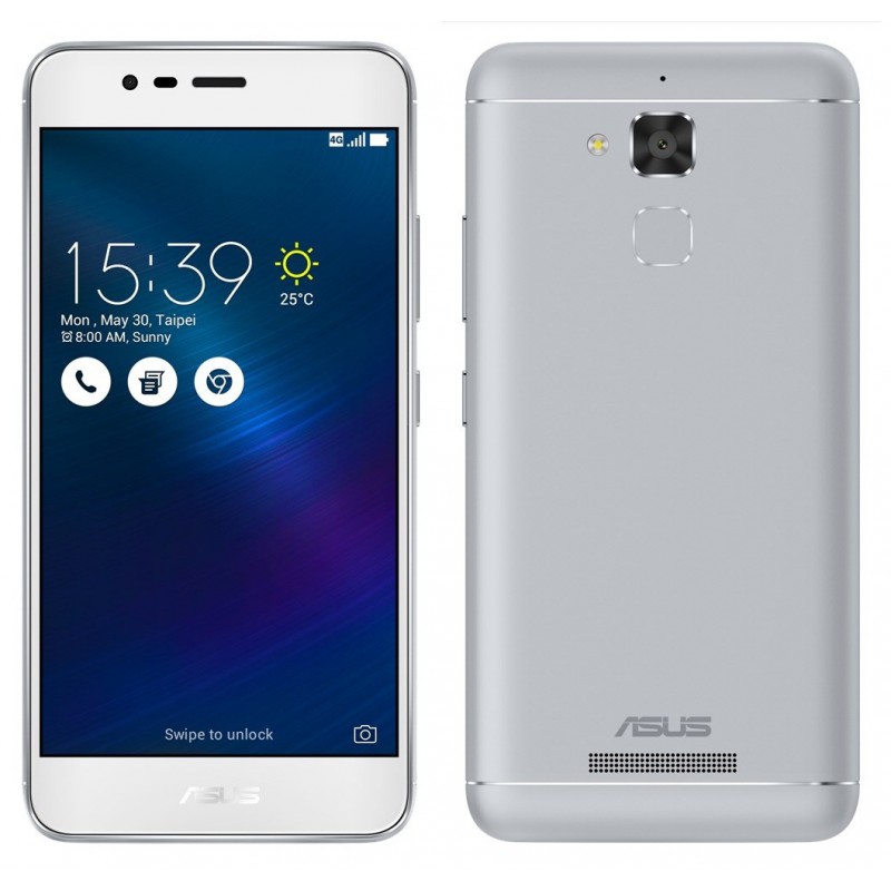 Téléphone Portable Asus ZenFone 3 Max / 4G / Double SIM / Silver + SIM Offerte