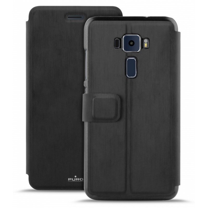 Etui à Rabat IBROZ Pour Asus Zenfone 3 Live ZB501KL, Noir, Mode Paysage, Neuf