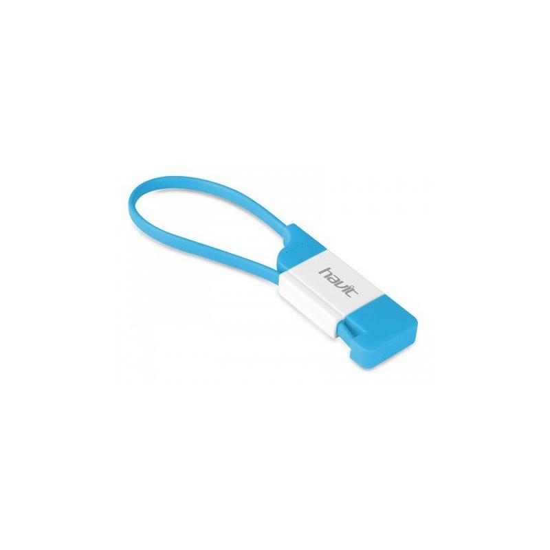 Câble plat Havit USB vers Micro-USB pour Smartphone / Bleu