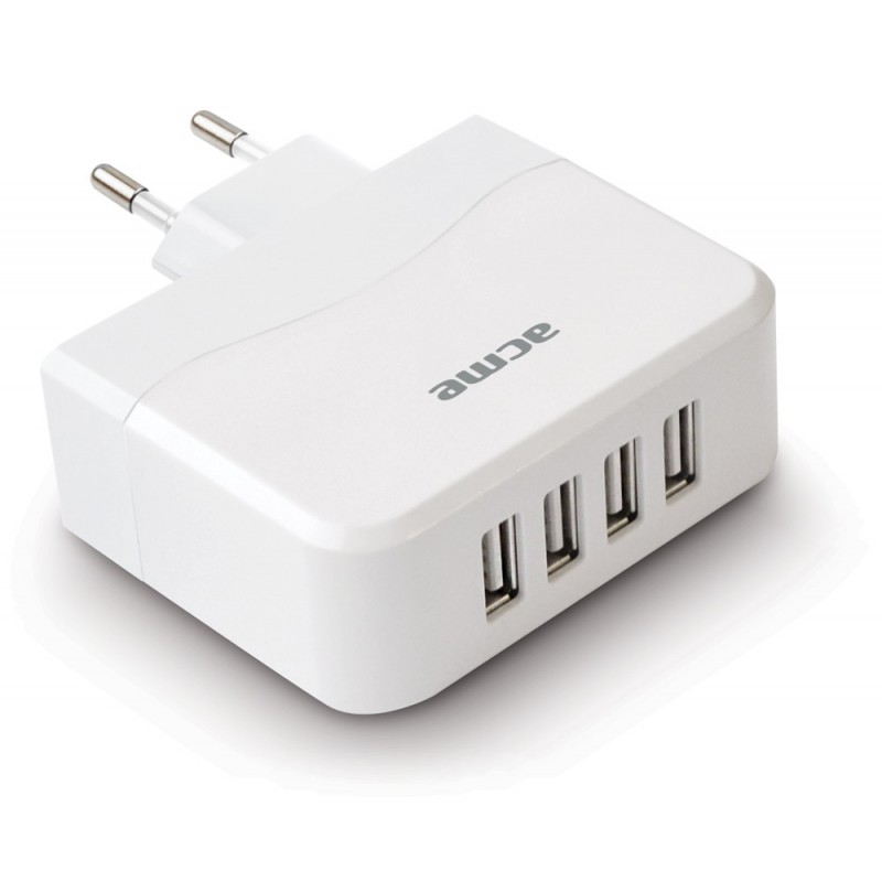 Chargeur Powerful 4 ports USB ACME CH16 / Blanc Chargeur Powerful 4 ports USB ACME CH16 / Blanc