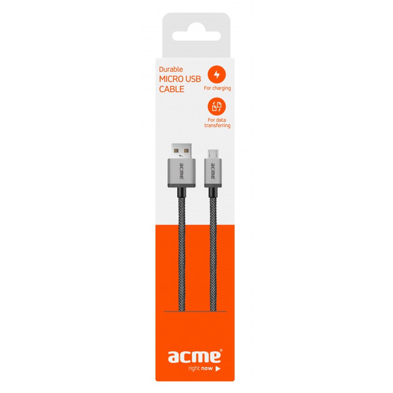 Câble USB vers Micro USB ACME CB02 / Gris