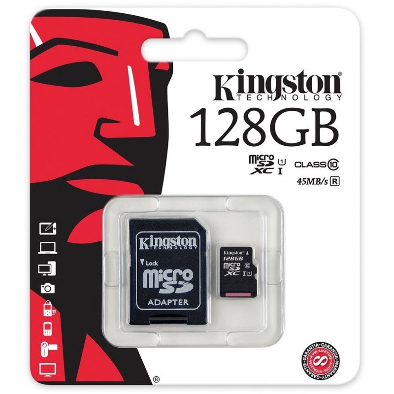 Carte Mémoire Kingston SDXC 128 Go UHS-I U3