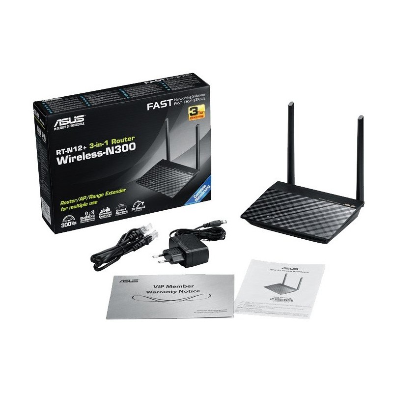 Routeur WiFi ASUS N300 RT-N12_D1 - 3 dans 1 Routeur Maroc