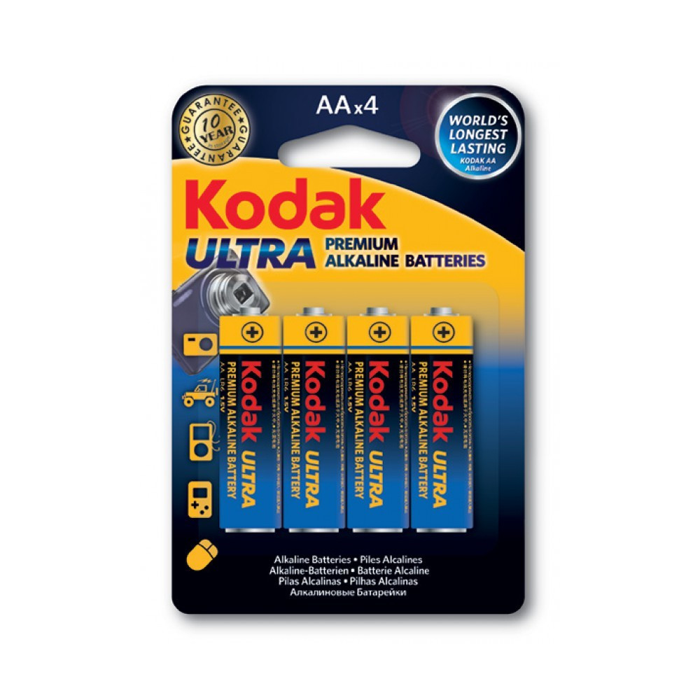 4x Piles Kodak Ultra Premium Alkaline AA