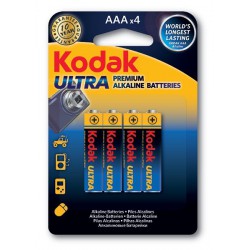 4x Piles Kodak Ultra Premium Alkaline AAA