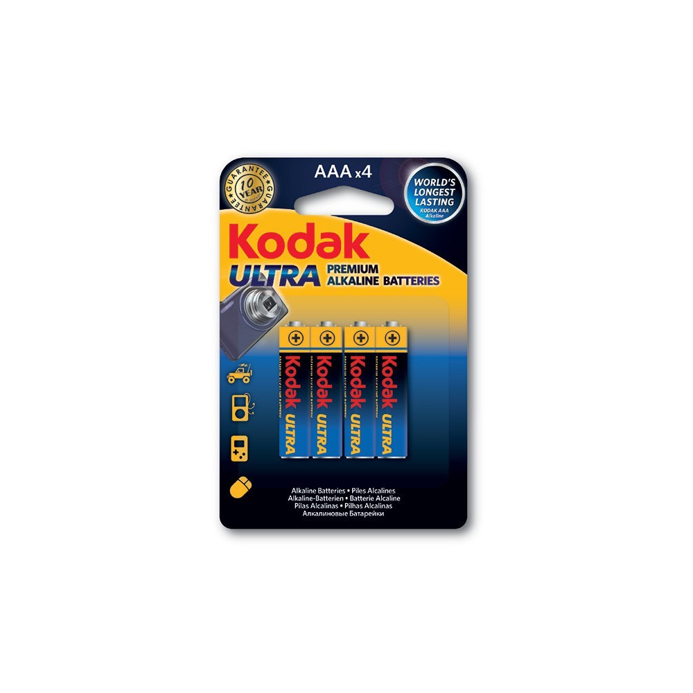 4x Piles Kodak Ultra Premium Alkaline AAA