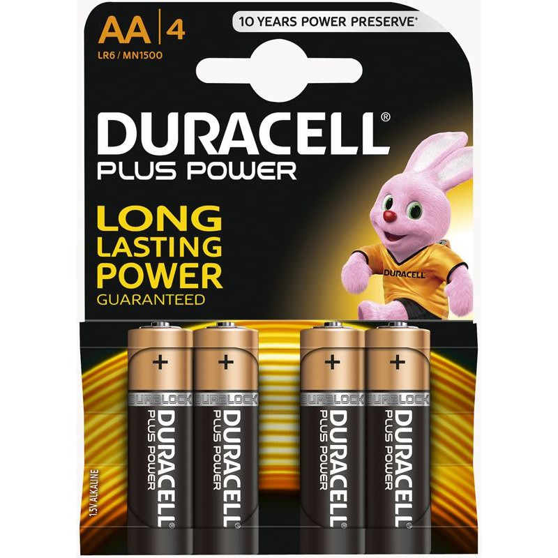 4x Piles Duracell CopperTop AA