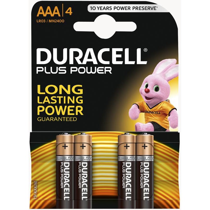 4x Piles Duracell CopperTop AAA