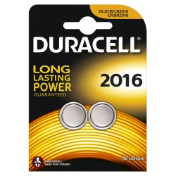 2x Piles Bouton Duracell CR2016
