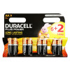 8x Piles Duracell CopperTop Plus Power AA