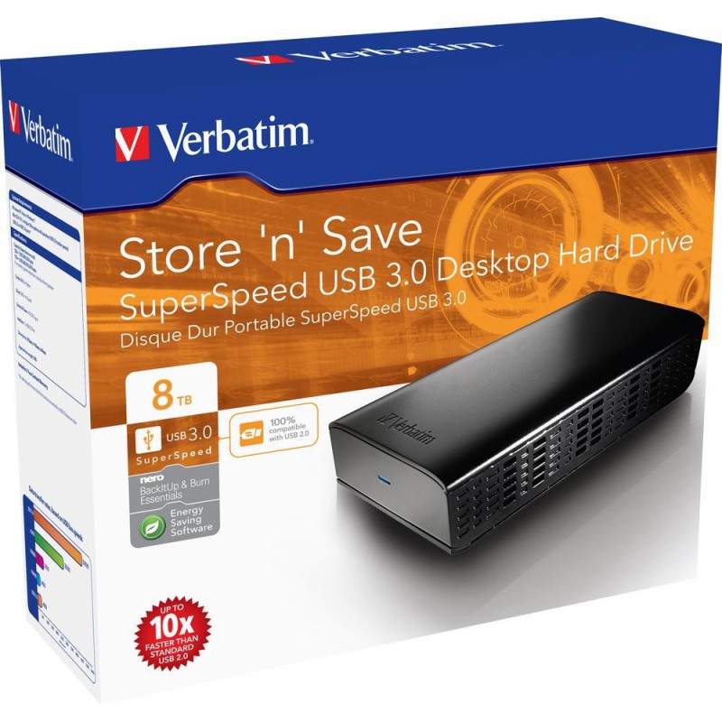 Disque Dur externe Verbatim Store 'n' Save SuperSpeed / 8 To