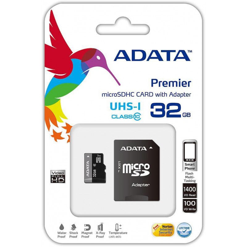 Carte Mémoire Micro sd 32/64/128/ Go 100 ℅ Réel Capacité Et Class 10  +Adaptateur