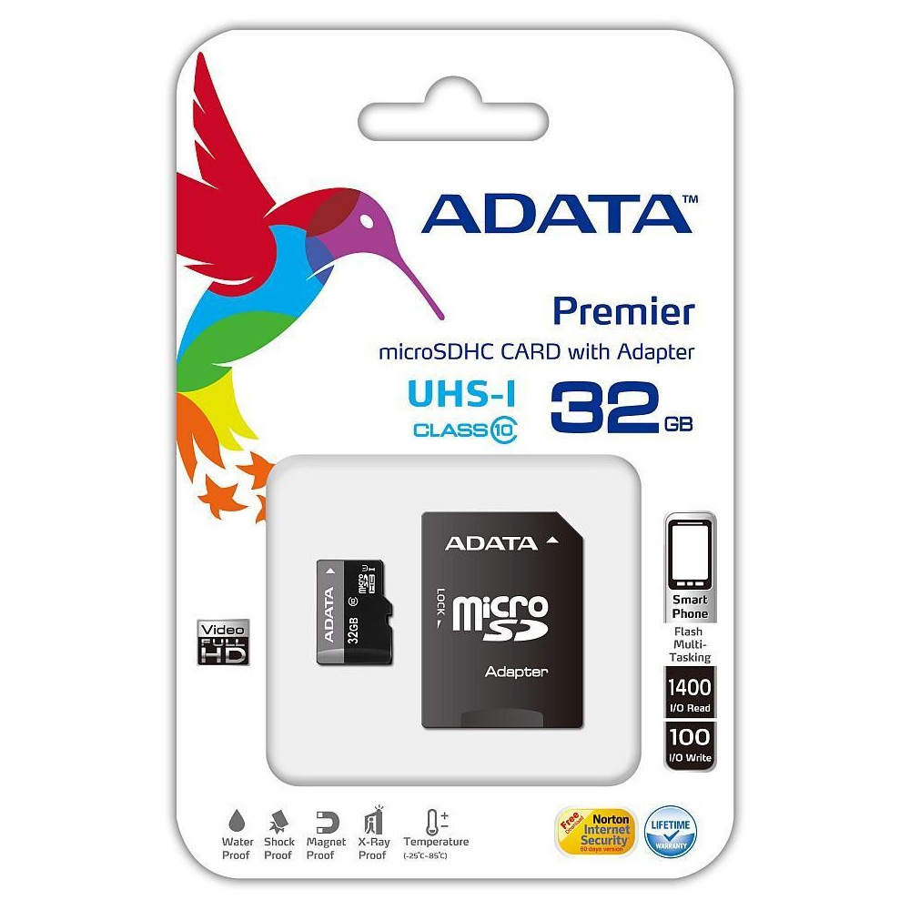 Carte Mémoire Micro SD 32 Go Class 4 avec adaptateur