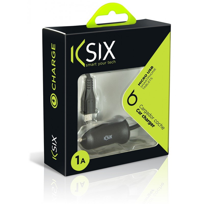 Chargeur Allume Cigare Ksix Micro USB 1A / Noir