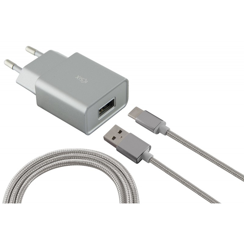Chargeur secteur Ksix Micro USB / Silver