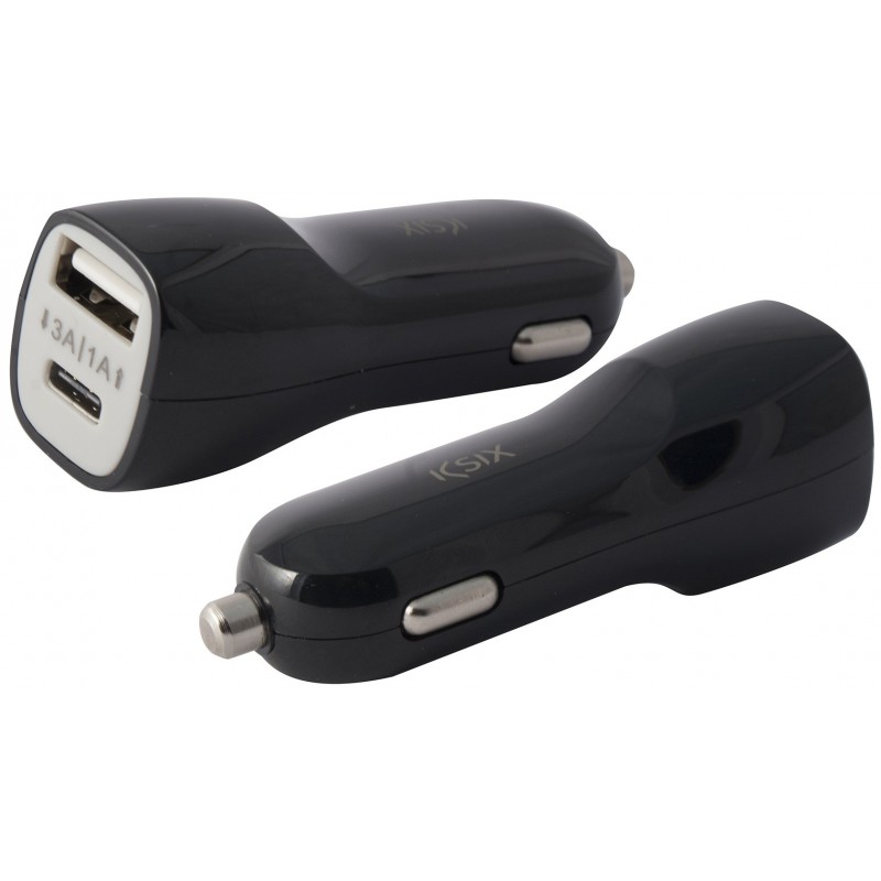 Chargeur Voiture Allume-cigare Ksix 2 USB / Noir