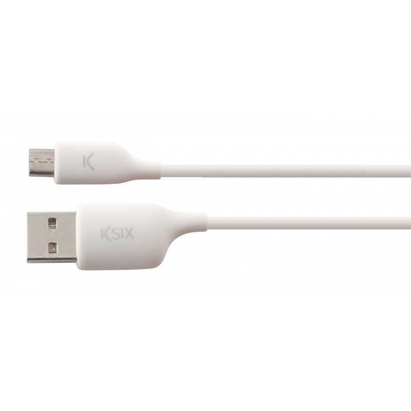 Câble Ksix USB vers Micro USB 2.4A / Blanc