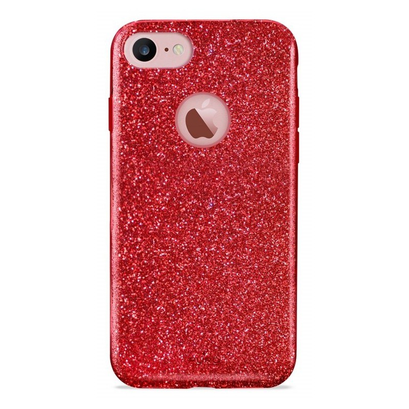 Etui en Silicone Puro Shine pour iPhone 7 / Rouge