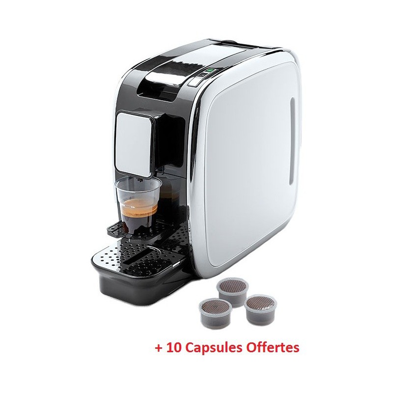 Machine à café à capsules Conti / Blanc + 10 capsules