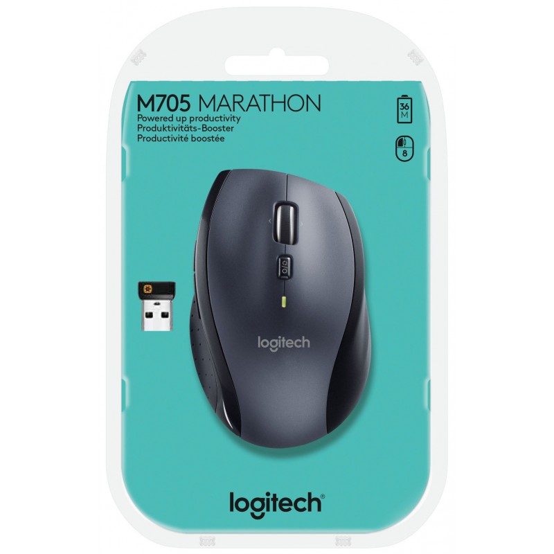 Souris sans fil Logitech Marathon M705 / Argent