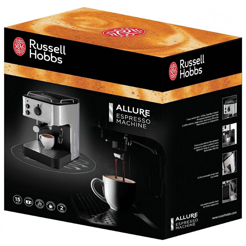 Кофеварка hobbs. Кофеварка рожковая Russell Hobbs. Russell Hobbs Allure. Кофеварка рожковая Russell Hobbs 18623-56. Кофеварка Russell Hobbs 10932-56