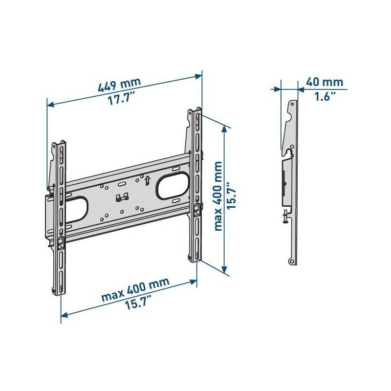 Support mural pour TV Meliconi Stile F400 32"-50"