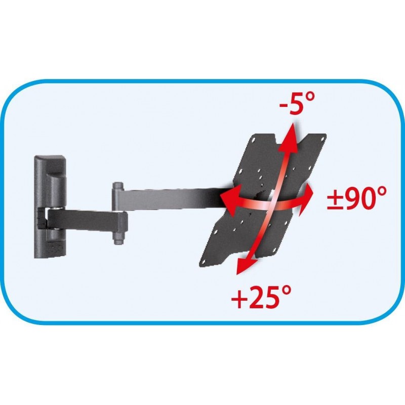 Support mural pour TV Meliconi CME EDR200 26"-40"