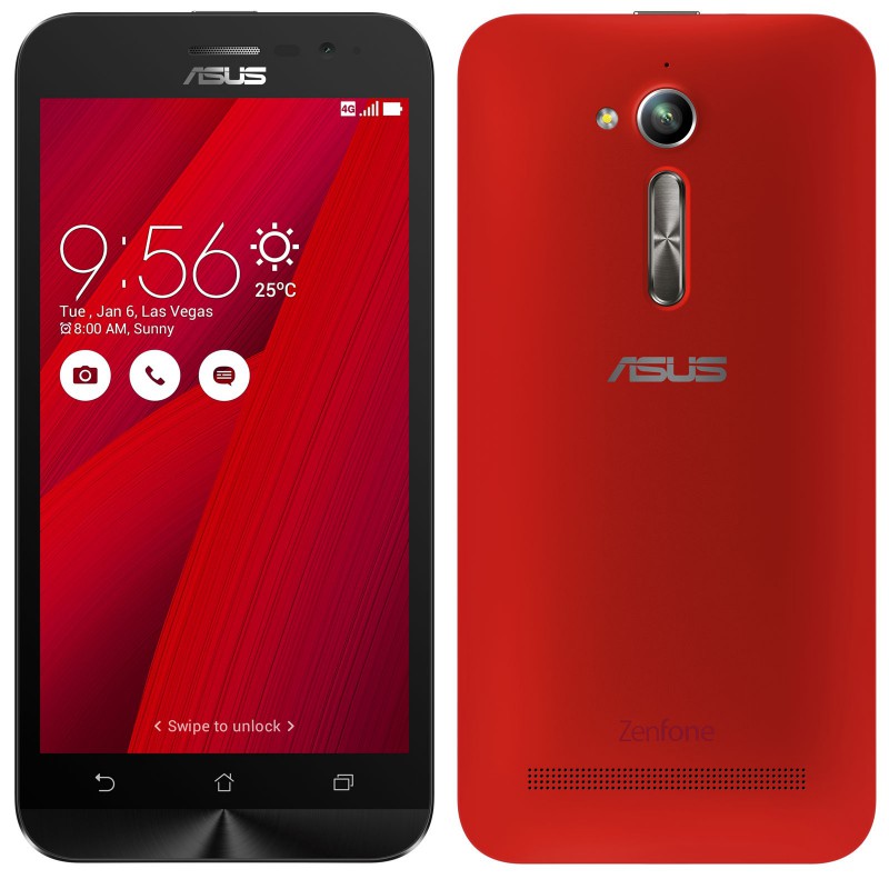 Téléphone Portable Asus ZenFone Go / 3G / Double SIM / Rouge + SIM Offerte