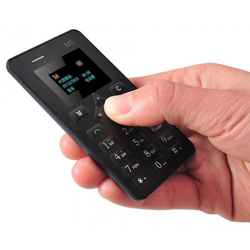 Mini Téléphone Ultra mince Clever M5 / Noir