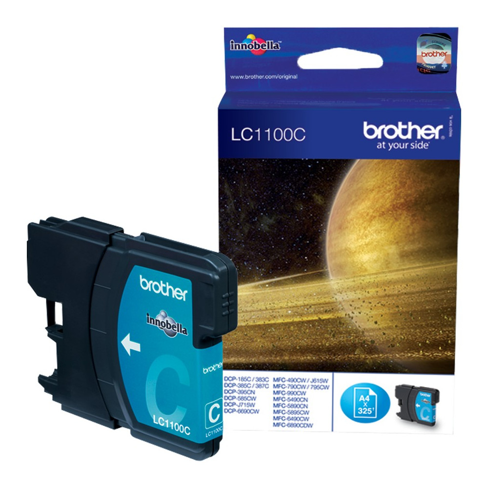 Cartouche Jet d'encre Originale Brother LC1100C / Cyan