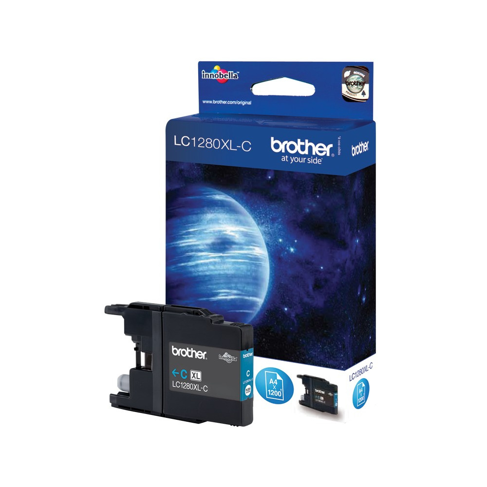 Cartouche Jet d'encre Originale Brother LC1280XLC / Cyan