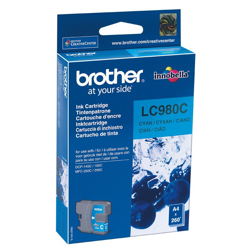 Cartouche Jet d'encre Originale Brother LC980C / Cyan