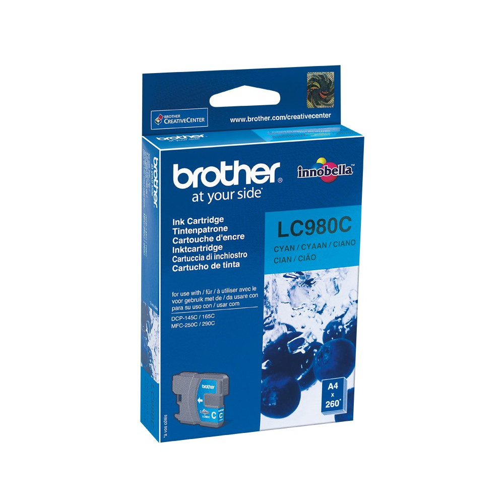 Cartouche Jet d'encre Originale Brother LC980C / Cyan