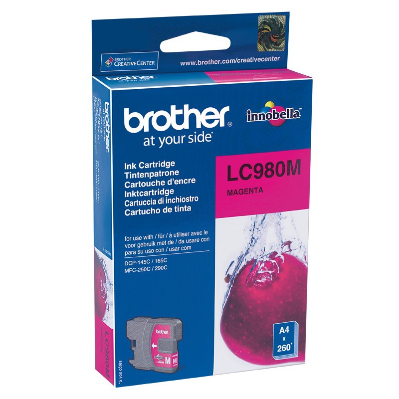 Cartouche Jet d'encre Originale Brother LC980M / Magenta