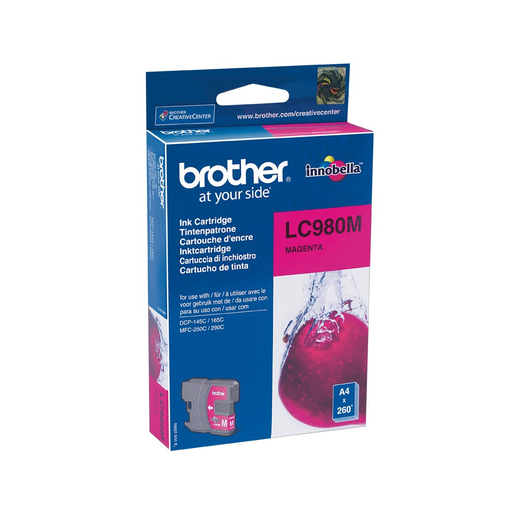 Cartouche Jet d'encre Originale Brother LC980M / Magenta