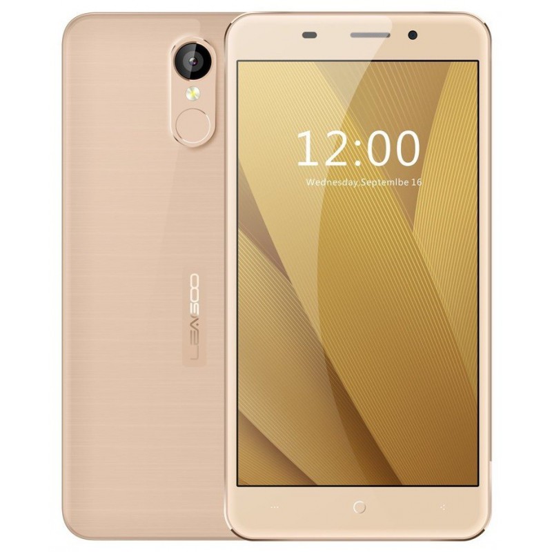 Téléphone Portable Leagoo M5 Plus / 4G / Double SIM / Gold + SIM Offerte