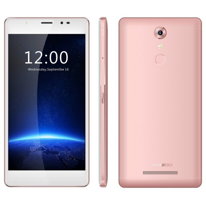 Téléphone Portable Leagoo T1 Plus / 4G / Double SIM / Rose + SIM Offerte