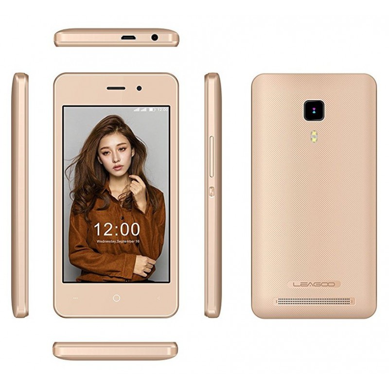 Téléphone Portable Leagoo Z1C / 3G / Double SIM / Gold + SIM Offerte