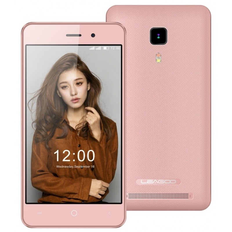 Téléphone Portable Leagoo Z1C / 3G / Double SIM / Rose Gold + SIM Offerte