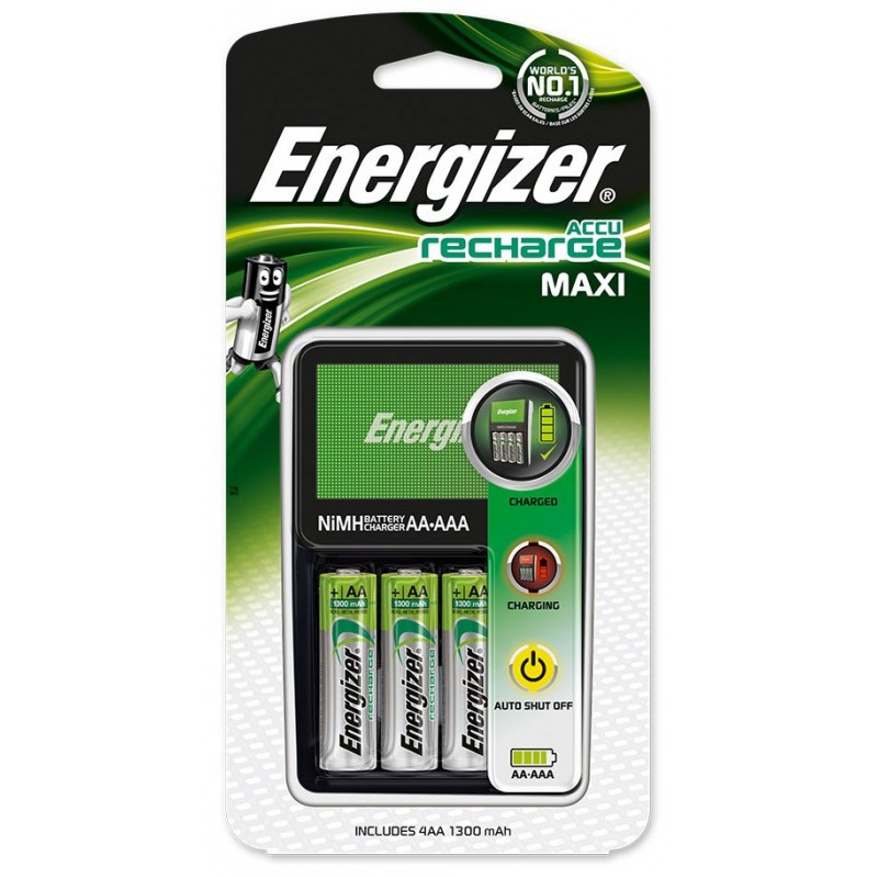 Chargeur Energizer Maxi + 4 piles AA 1300 mAh
