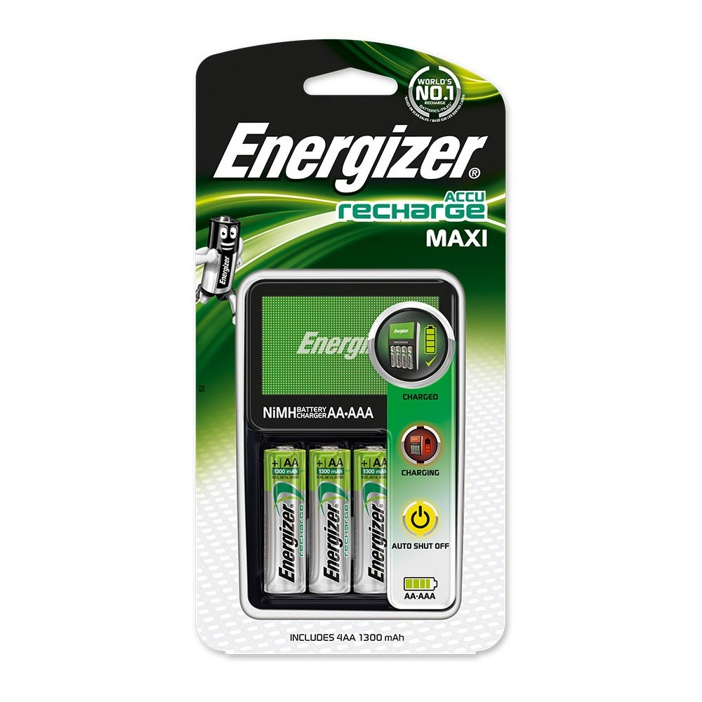 Chargeur Energizer Maxi + 4 piles AA 1300 mAh