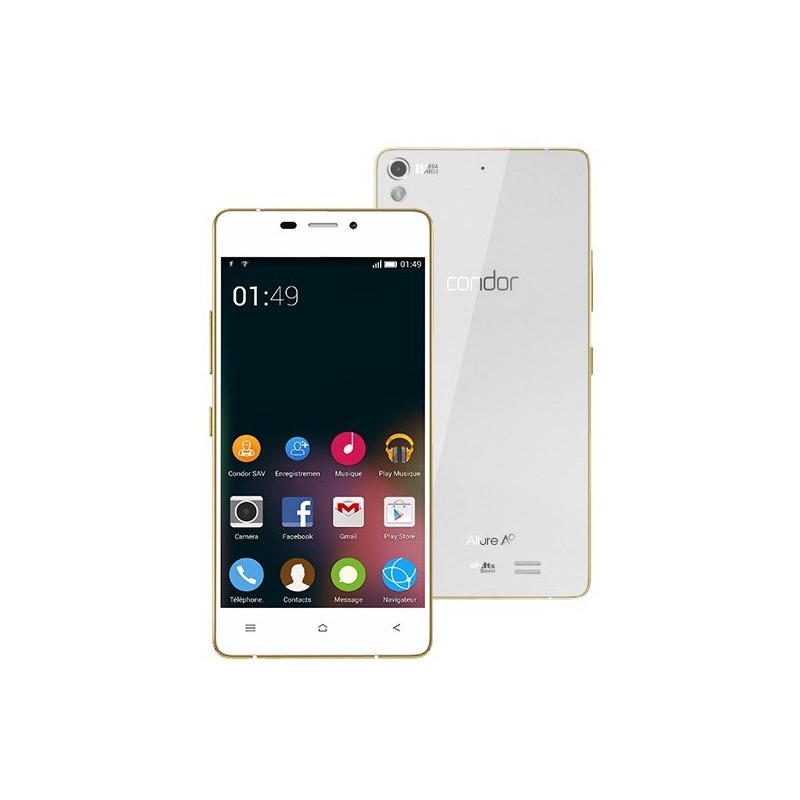 Téléphone Portable Condor Allure A9 / 3G / Double SIM / Blanc+ SIM Offerte