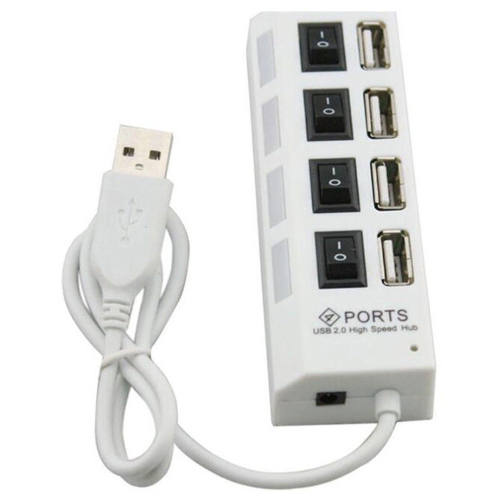 Hub USB 4 Ports USB 2.0 avec Interrupteur