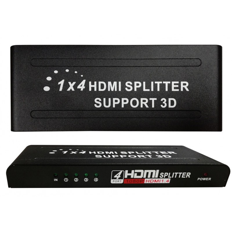 HDMI Splitter 4 ports 1080P 3D Ver 1.4