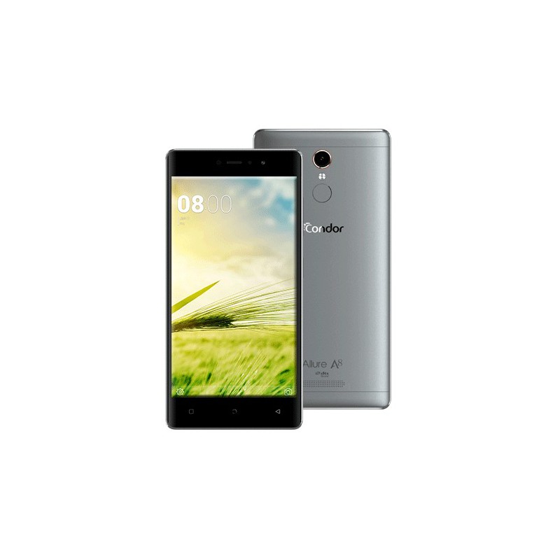 Téléphone Portable Condor Allure A8 / 4G / Double SIM / Gris + SIM Offerte