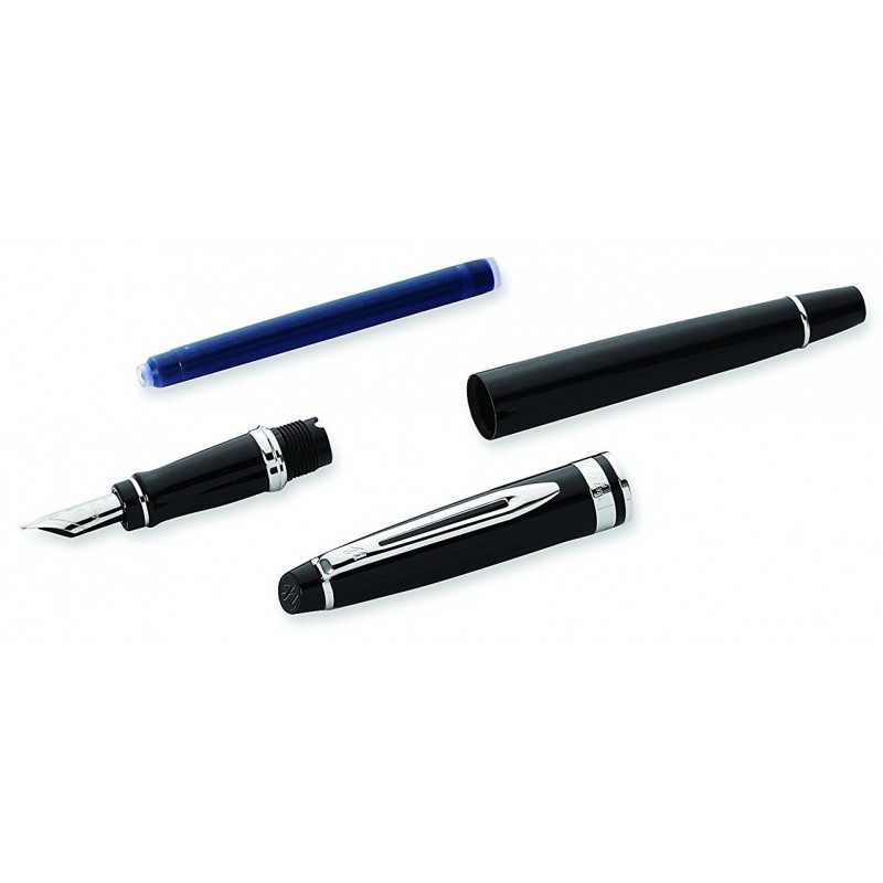 Stylo Plume Waterman Chrome Sous Blister + 6 Cartouches - Neuf