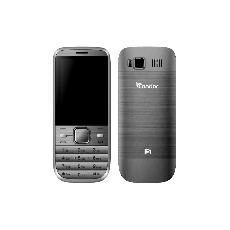 Téléphone Portable Condor F4 / Double SIM / Gris + SIM Offerte