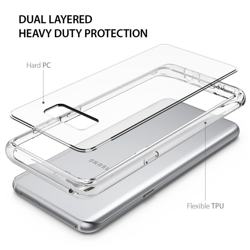 Etui en Silicone Ringke Fusion pour Samsung Galaxy S8 / Noir Fumé